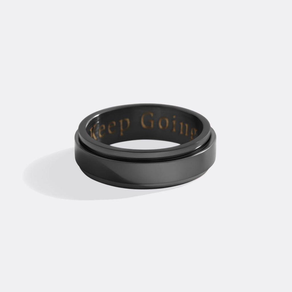 Personalized Classic Block Fidget Ring
