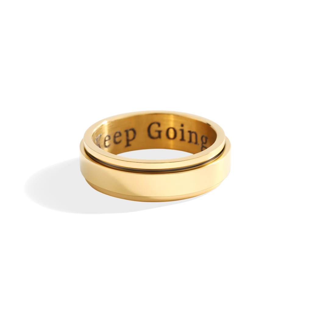 Personalized Classic Block Fidget Ring