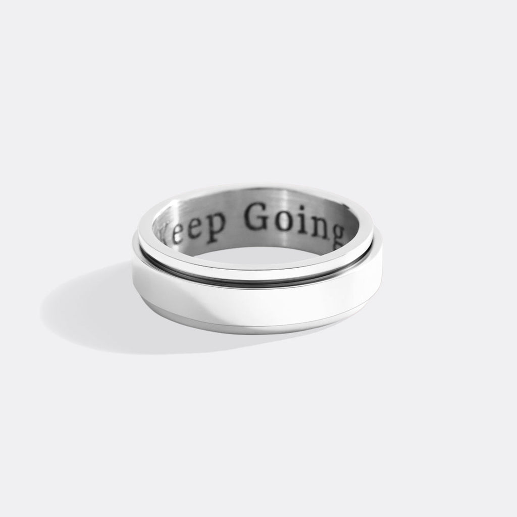 Personalized Classic Block Fidget Ring